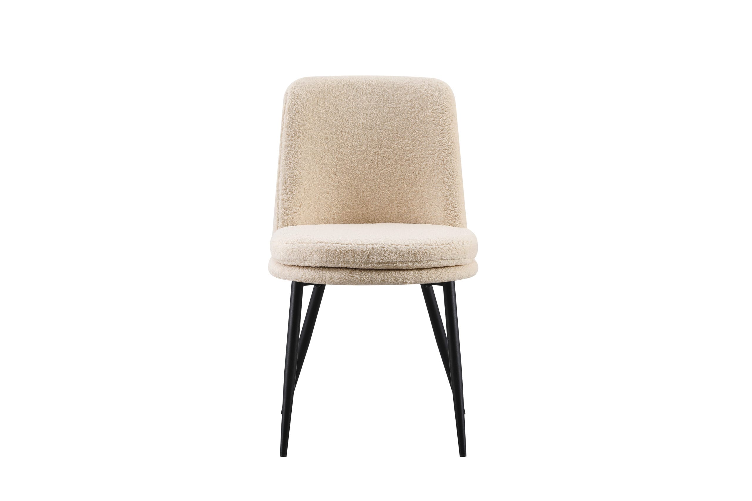 Scaun de sufragerie К-345, 59x47x95, bej/negru - imagine 2