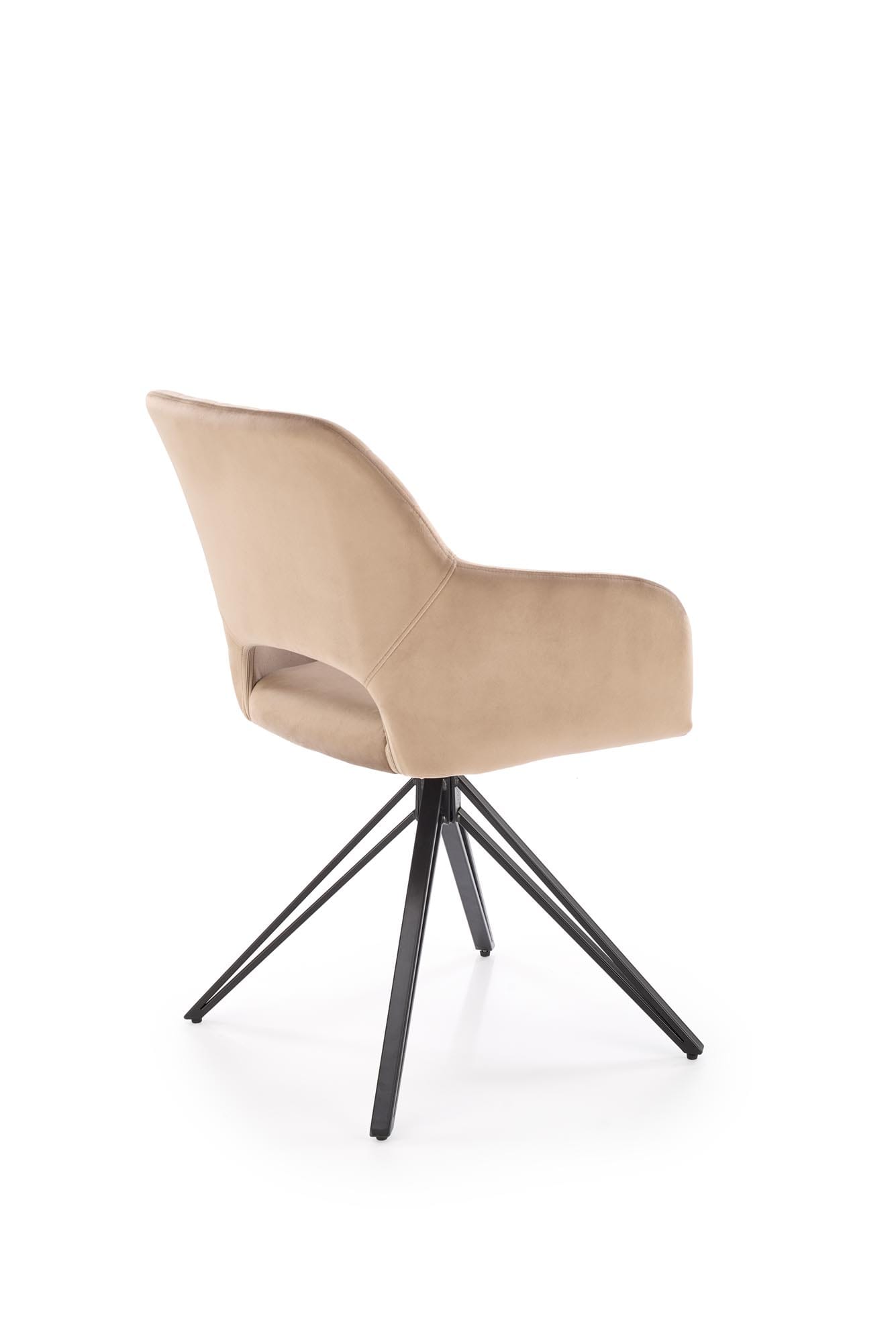 Scaun de sufragerie К-535, 57x60x86, functie de rotatie 360, bej/ negru - imagine 3