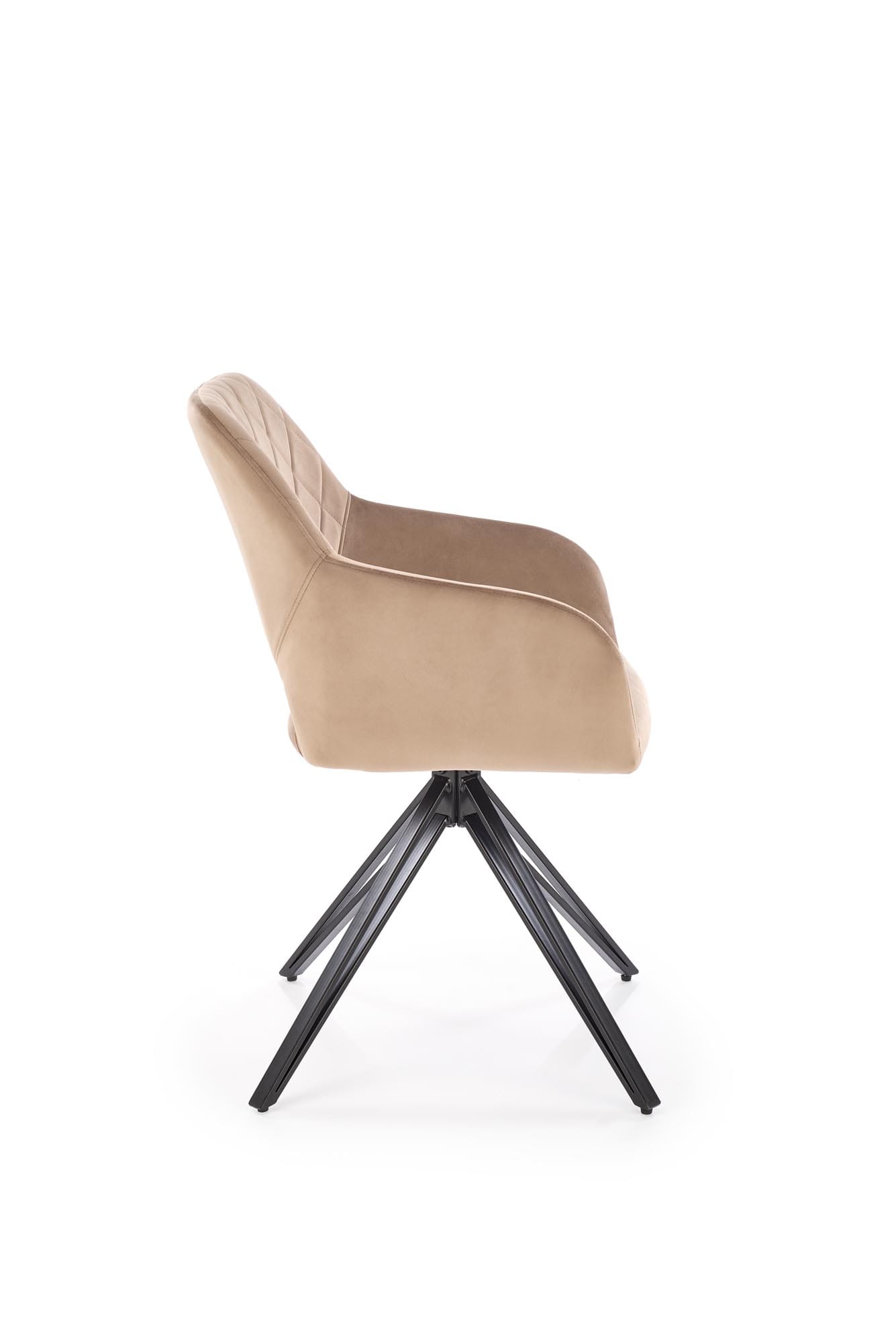 Scaun de sufragerie К-535, 57x60x86, functie de rotatie 360, bej/ negru - imagine 4