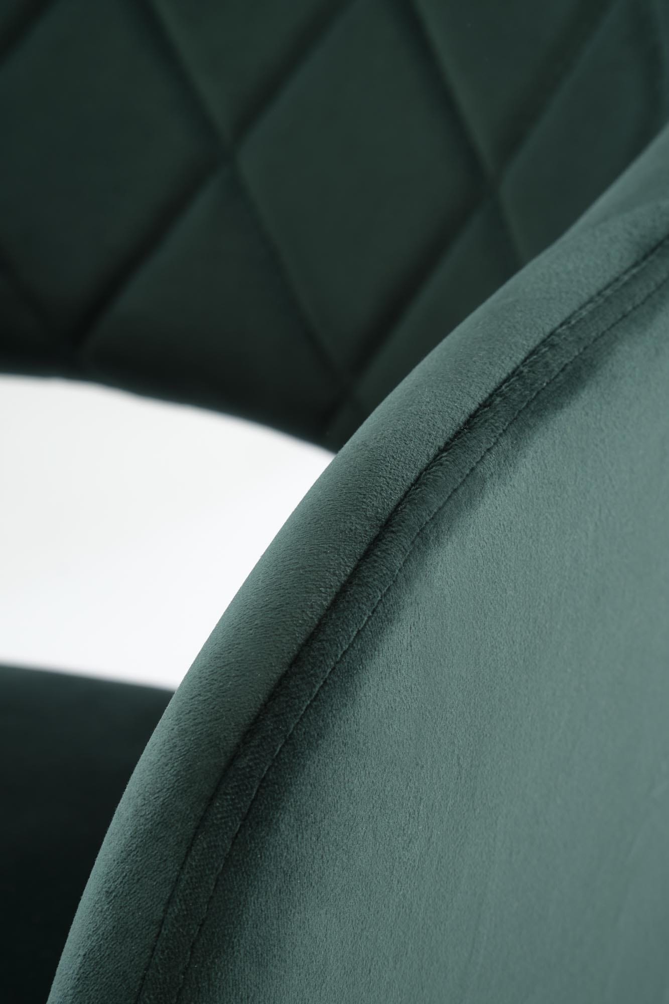 Scaun de sufragerie Bluvel К-535, 57x60x86, functie de rotatie 360, catifea verde inchis/negru - imagine 4
