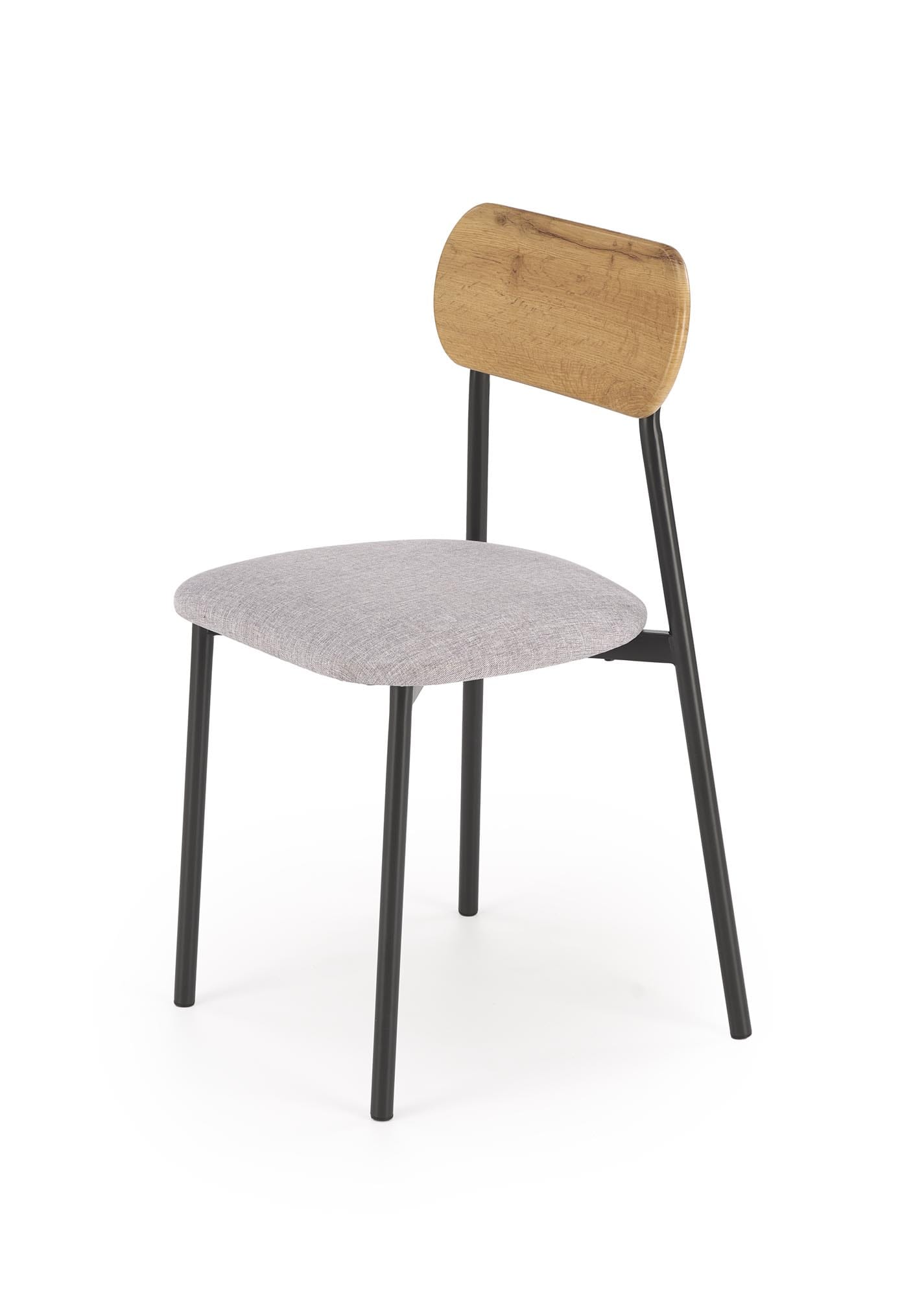 Set Nando, 84x54x76, masa cu 2 scaune, natural/ gri/ negru - imagine 2
