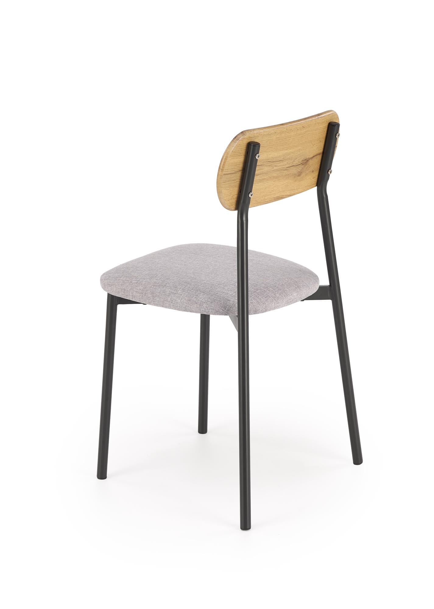 Set Nando, 84x54x76, masa cu 2 scaune, natural/ gri/ negru - imagine 3