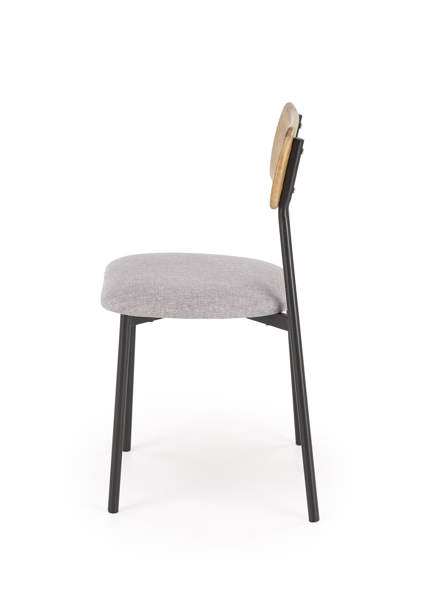 Set Nando, 84x54x76, masa cu 2 scaune, natural/ gri/ negru - imagine 4