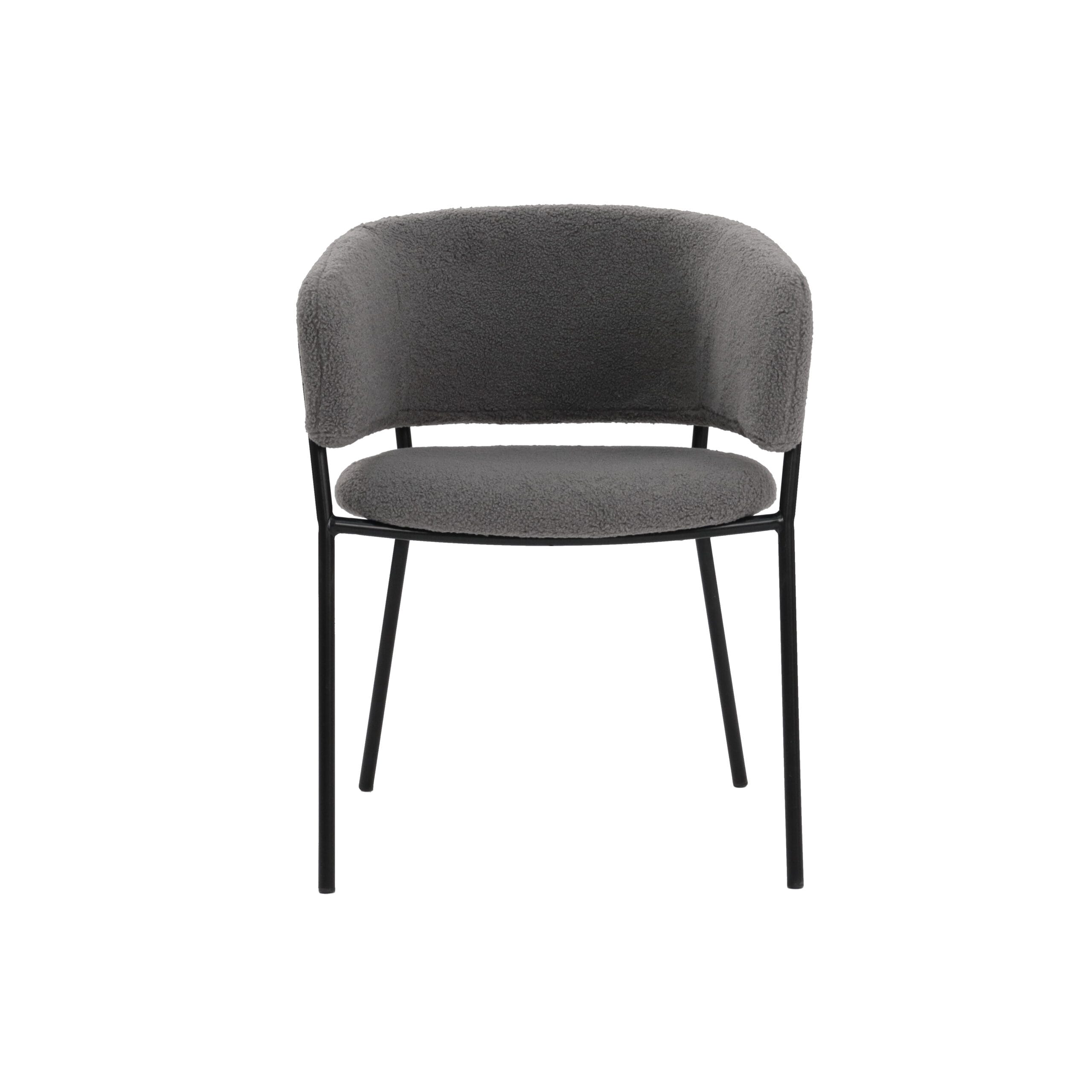 Scaun de sufragerie К-348, 54x52.5x72, gri/ negru - imagine 2