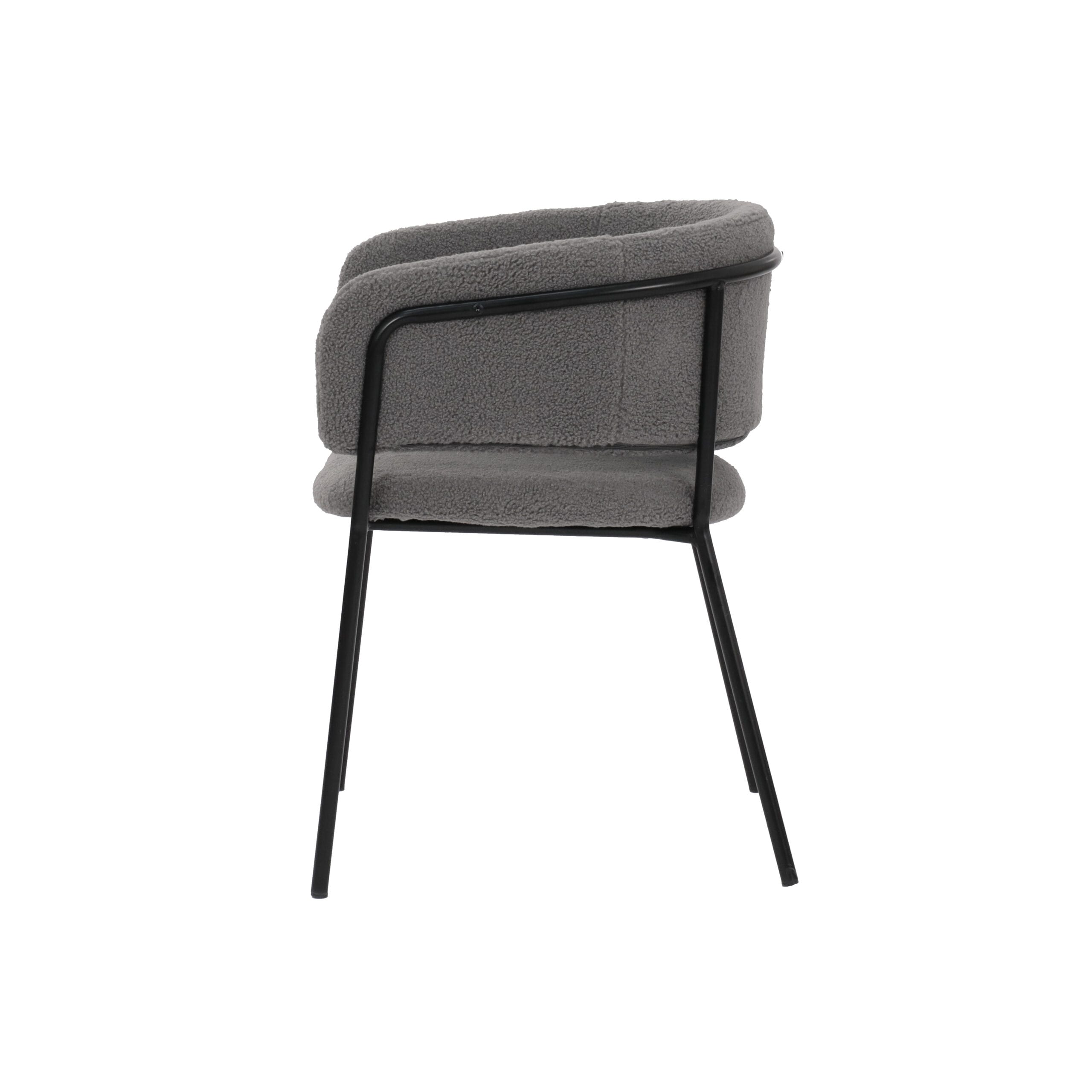 Scaun de sufragerie К-348, 54x52.5x72, gri/ negru - imagine 3