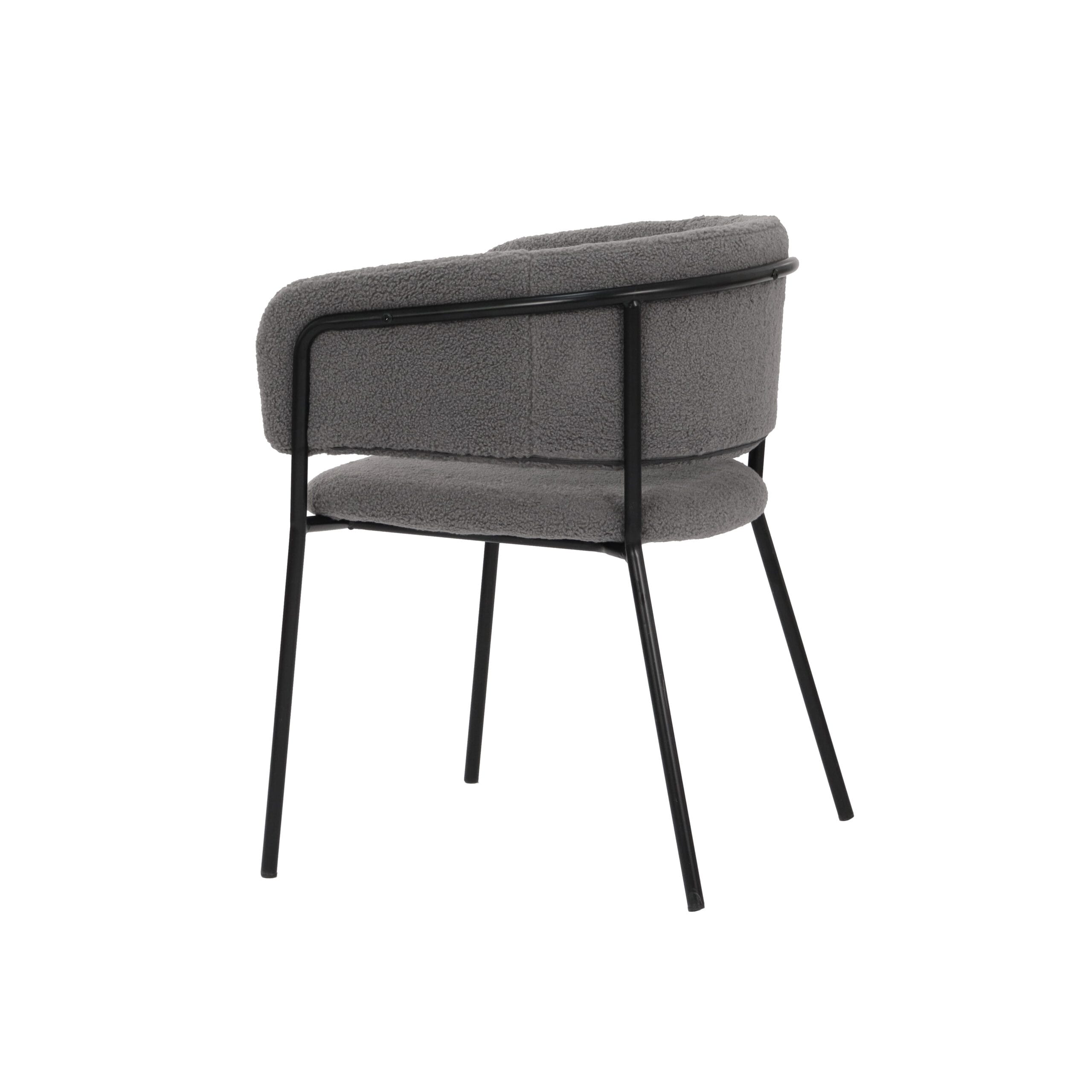 Scaun de sufragerie К-348, 54x52.5x72, gri/ negru - imagine 4