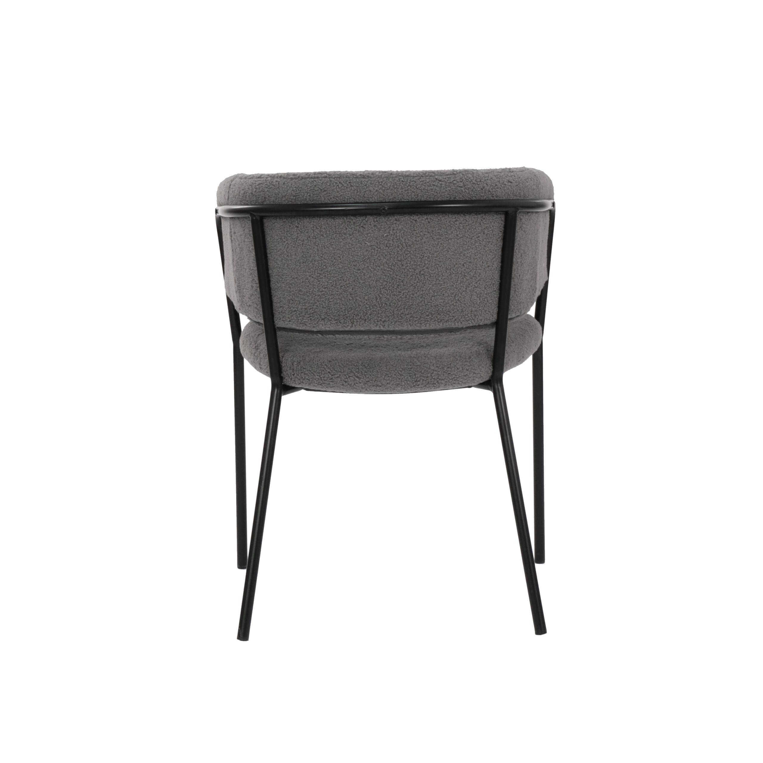 Scaun de sufragerie К-348, 54x52.5x72, gri/ negru - imagine 5