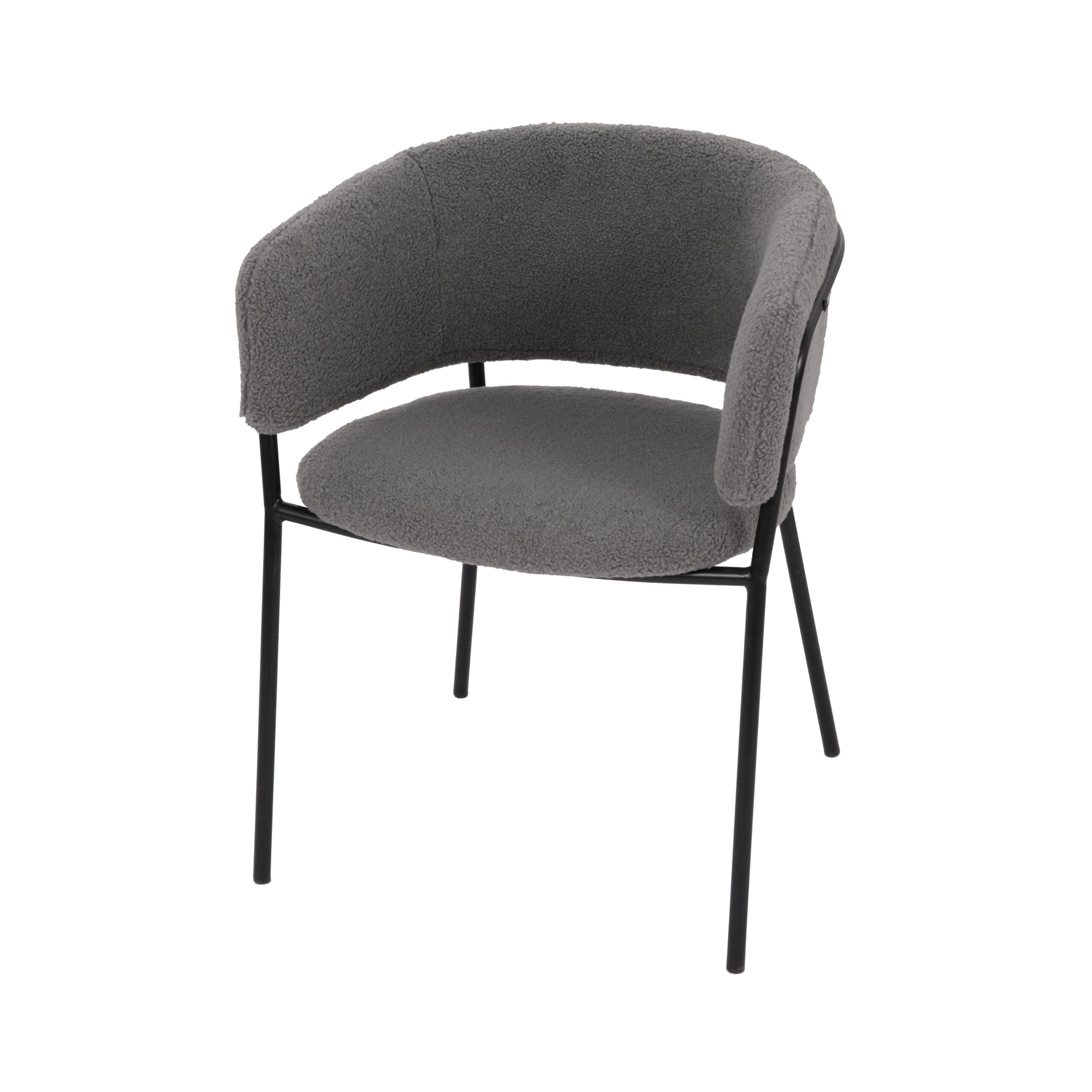 Scaun de sufragerie К-348, 54x52.5x72, gri/ negru - imagine 6