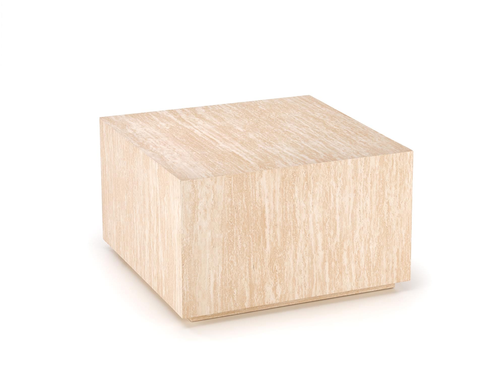 Masuta de cafea Travertino, 60x60x36, efect de piatra travertin - imagine 2