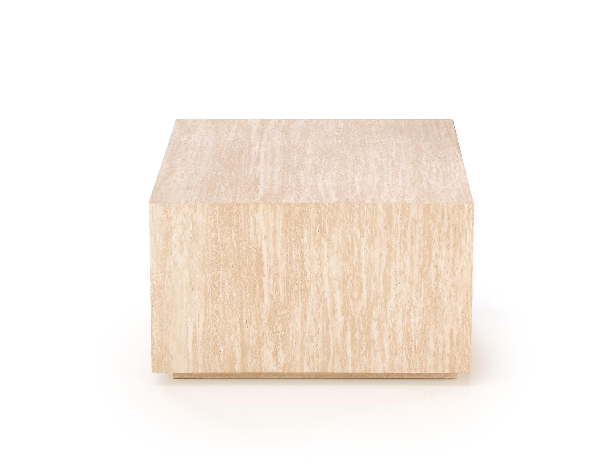 Masuta de cafea Travertino, 60x60x36, efect de piatra travertin - imagine 3