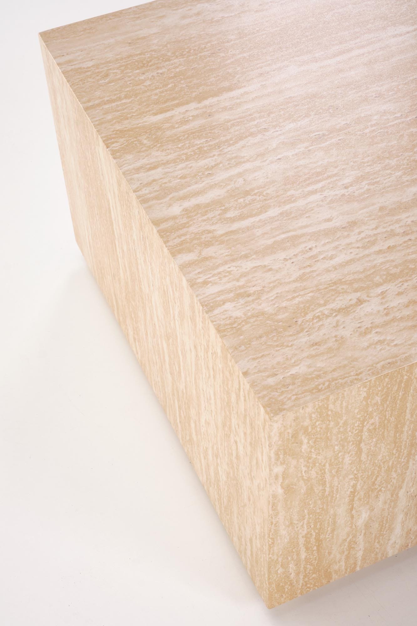 Masuta de cafea Travertino, 60x60x36, efect de piatra travertin - imagine 5