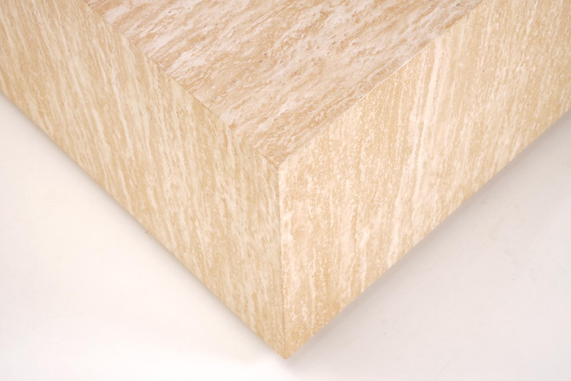 Masuta de cafea Travertino, 60x60x36, efect de piatra travertin - imagine 6