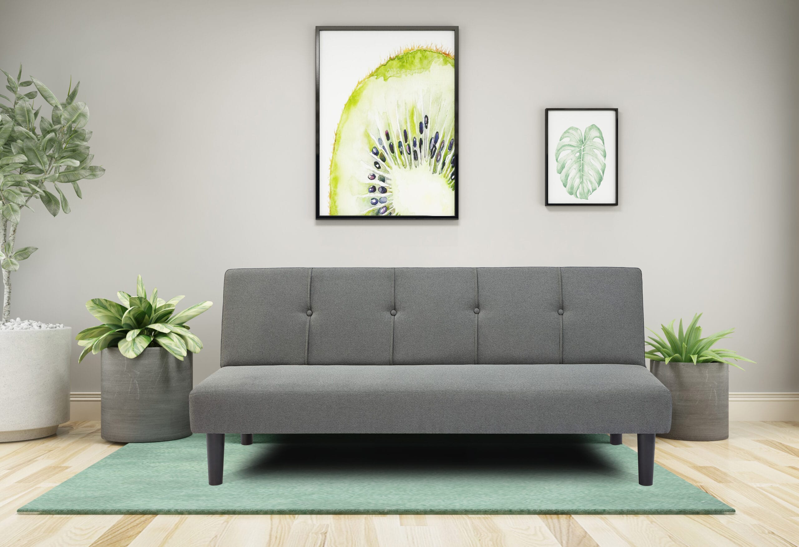 Canapea extensibila Elias, 167x74x67, gri inchis
