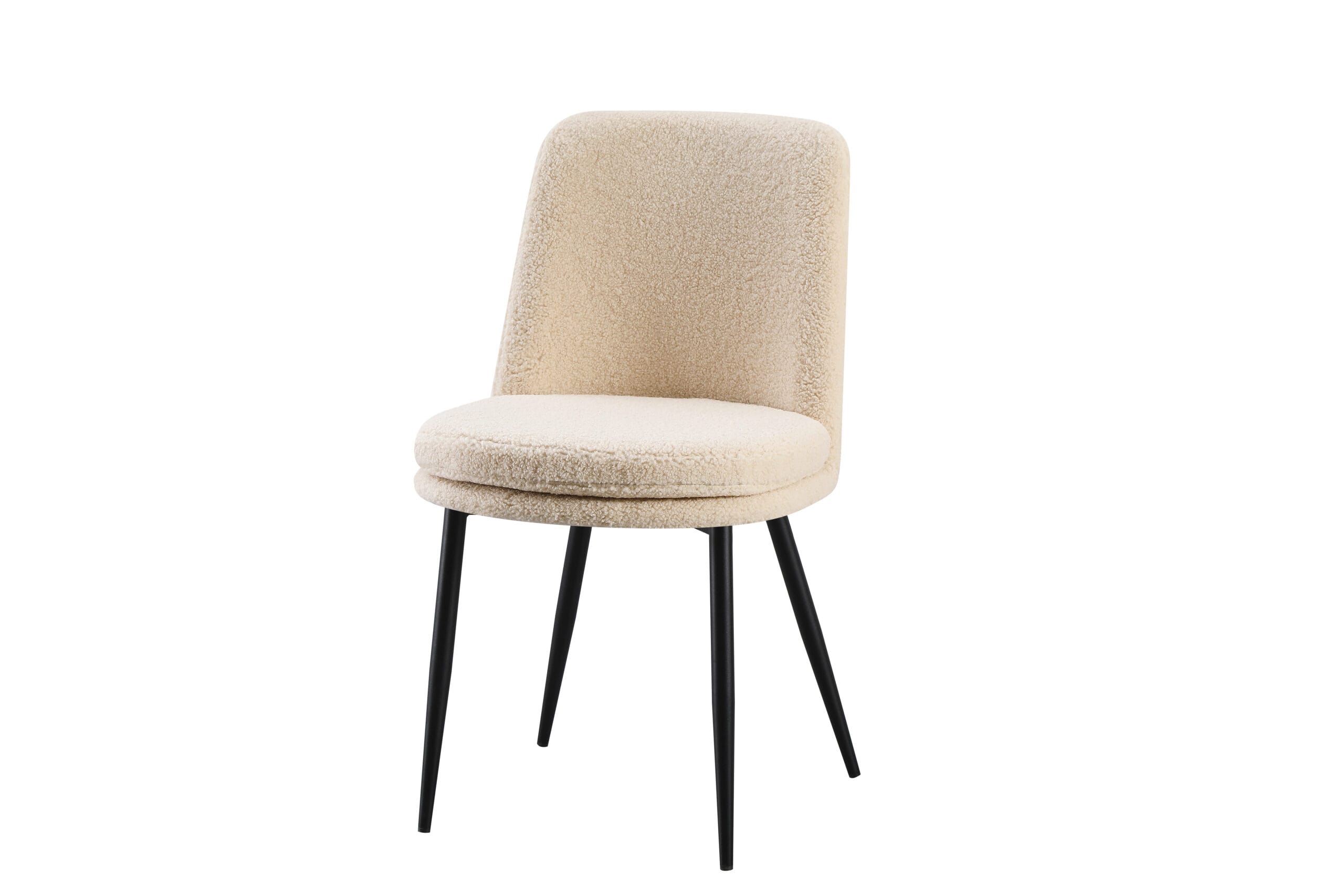 Scaun de sufragerie К-345, 59x47x95, bej/negru