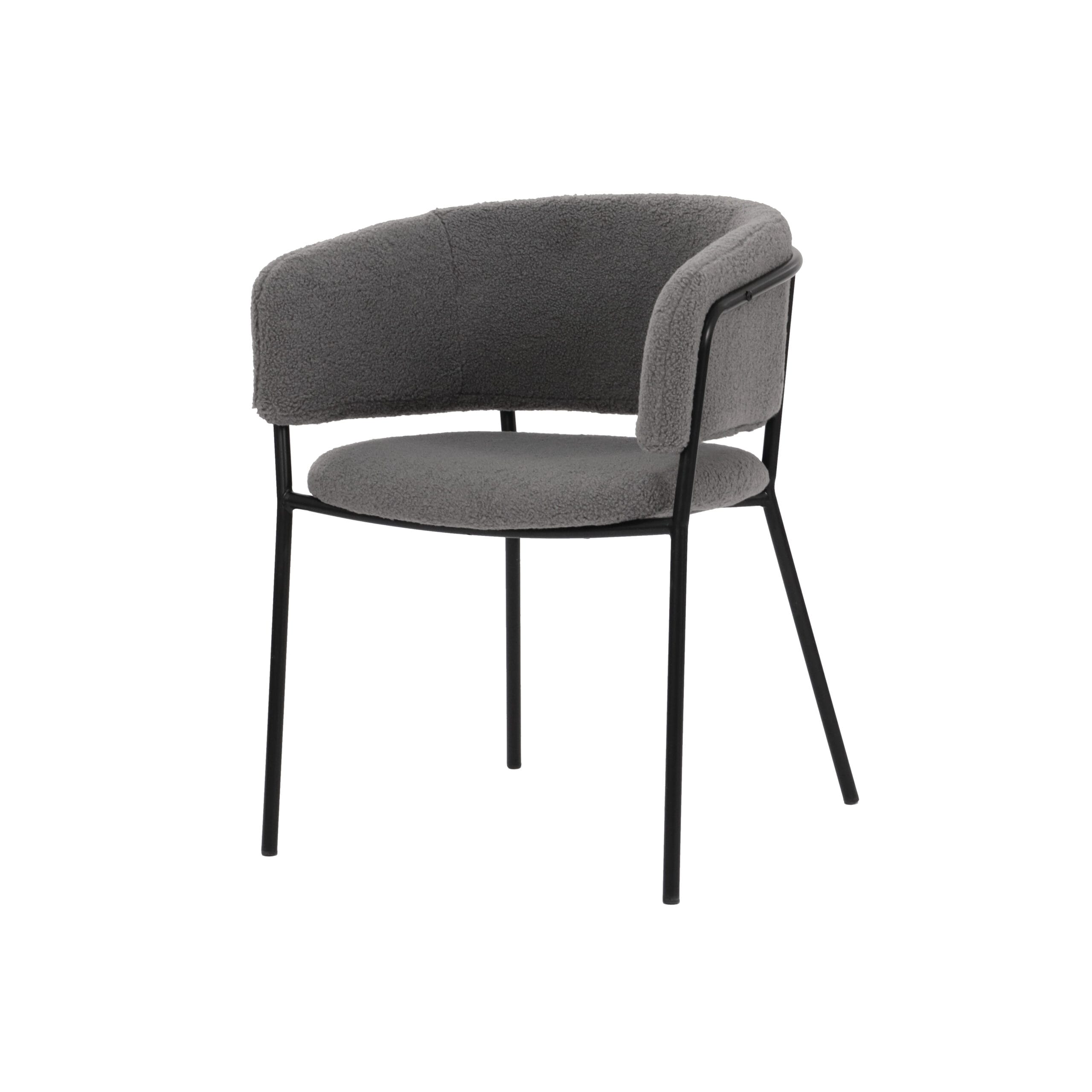 Scaun de sufragerie К-348, 54x52.5x72, gri/ negru