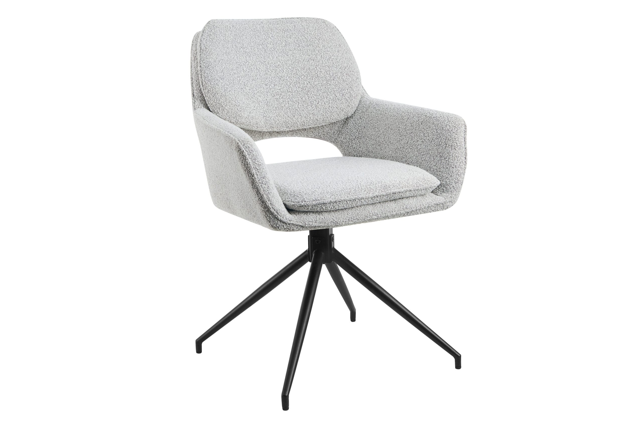 Scaun de sufragerie К-361, 62.5x58.5x85.5, gri deschis/ negru