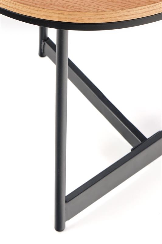 Masuta de cafea Karida S rotunda, 40x45, stejar natural/ negru - imagine 3