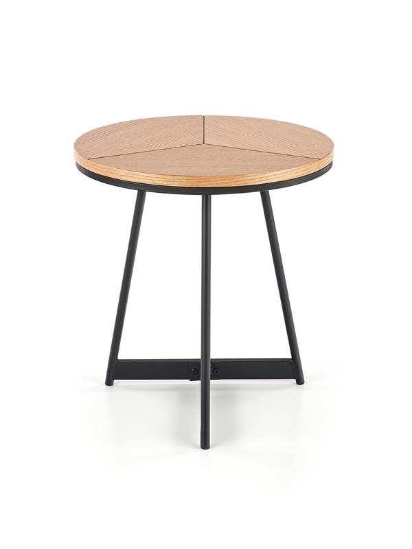 Masuta de cafea Karida S rotunda, 40x45, stejar natural/ negru - imagine 4