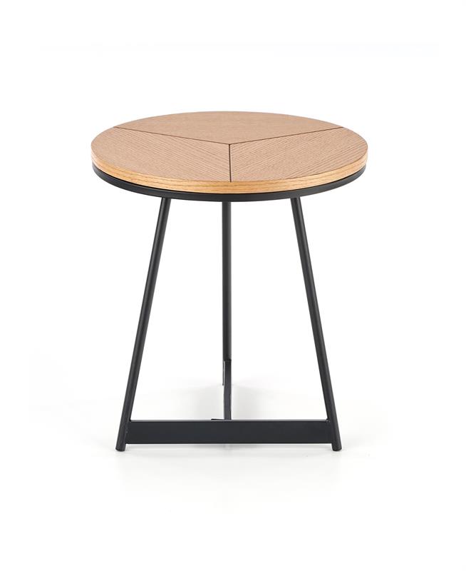 Masuta de cafea Karida S rotunda, 40x45, stejar natural/ negru - imagine 5