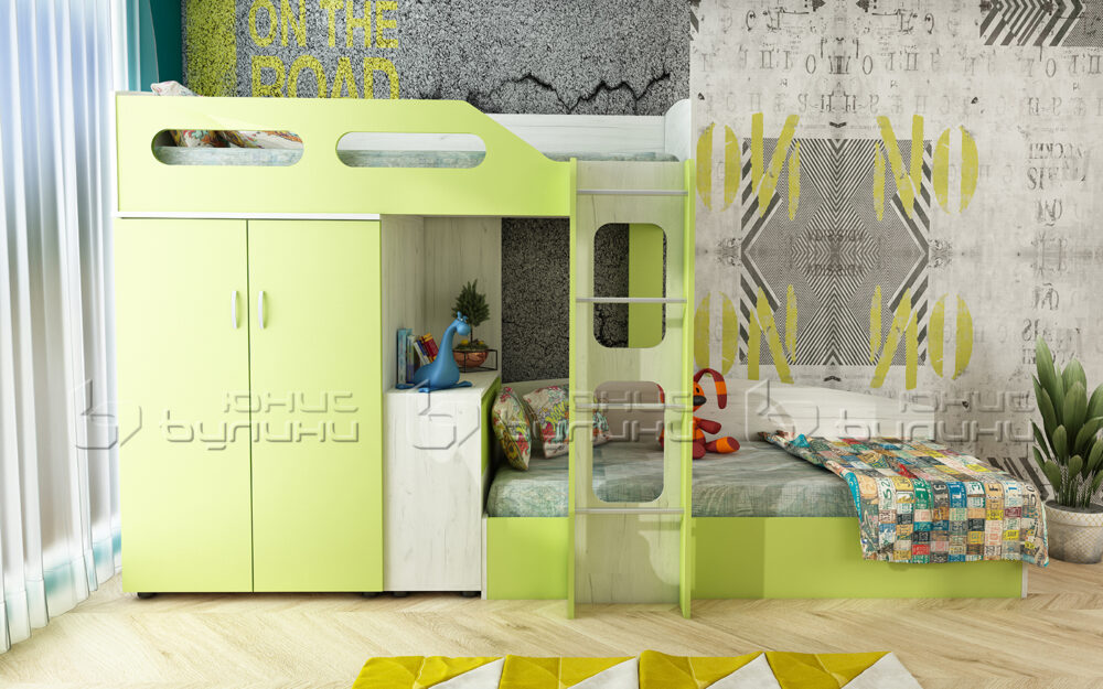 pat-supraetajat-copii-dulap-verde