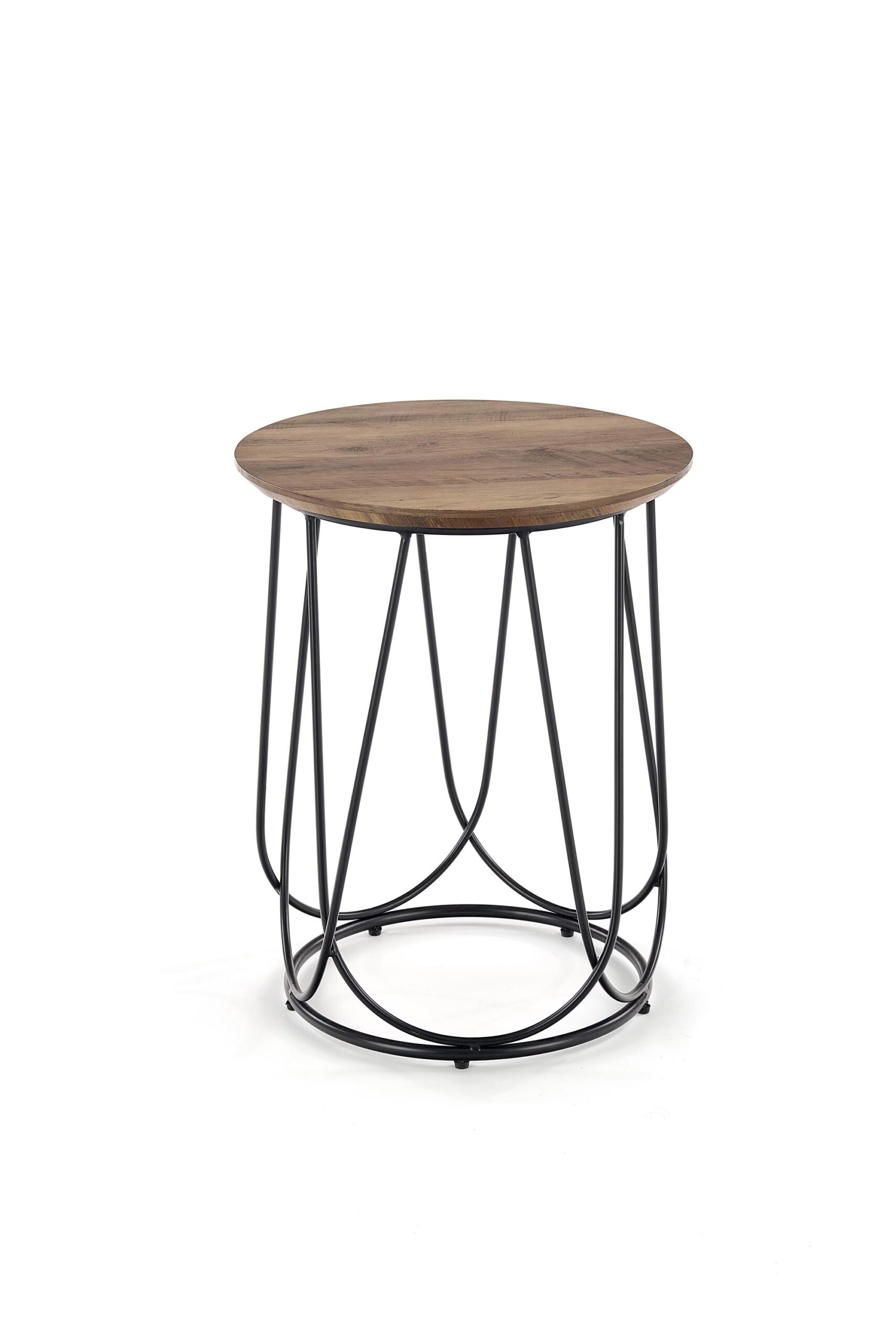 Masuta de cafea Nubira S rotunda, 51x40, nuc/ negru - imagine 5
