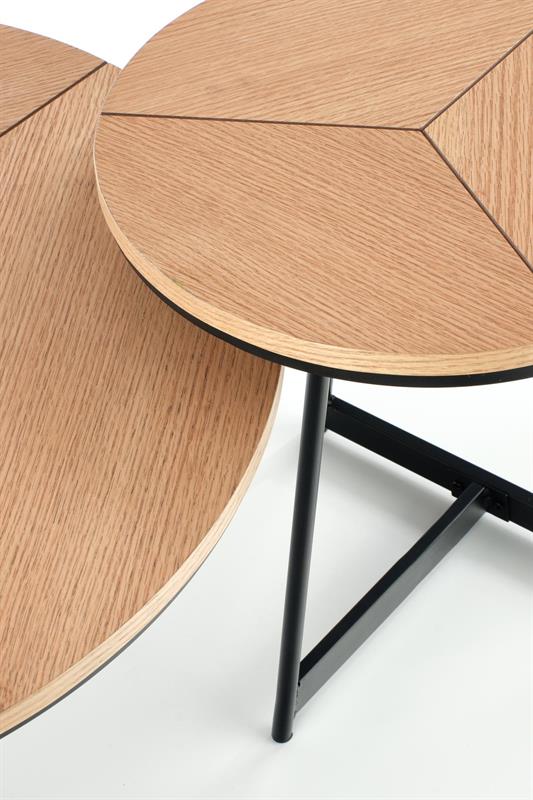Masuta de cafea Karida S rotunda, 40x45, stejar natural/ negru - imagine 8