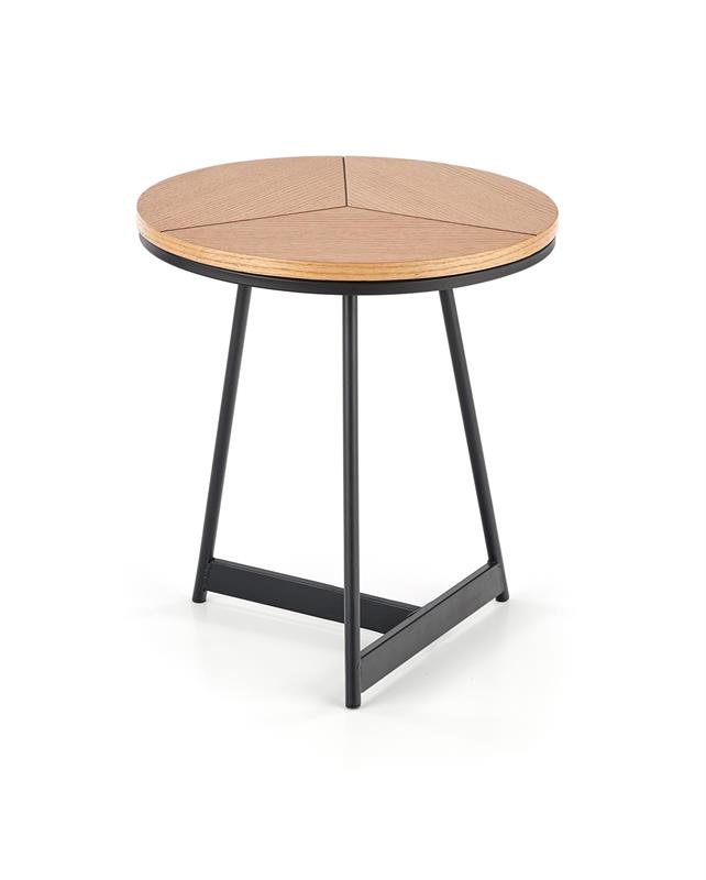 Masuta de cafea Karida S rotunda, 40x45, stejar natural/ negru - imagine 10