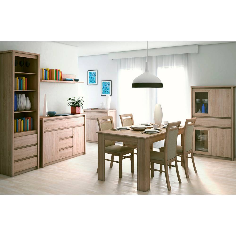 Comoda Norton Kom 2D5S, 127x40x127, stejar sonoma - imagine 5