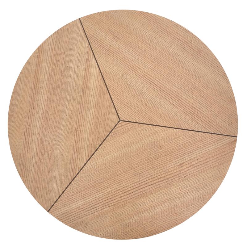 Masuta de cafea Karida rotunda, 80x50, stejar natural/ negru - imagine 13