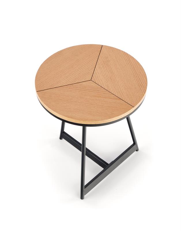 Masuta de cafea Karida S rotunda, 40x45, stejar natural/ negru - imagine 13