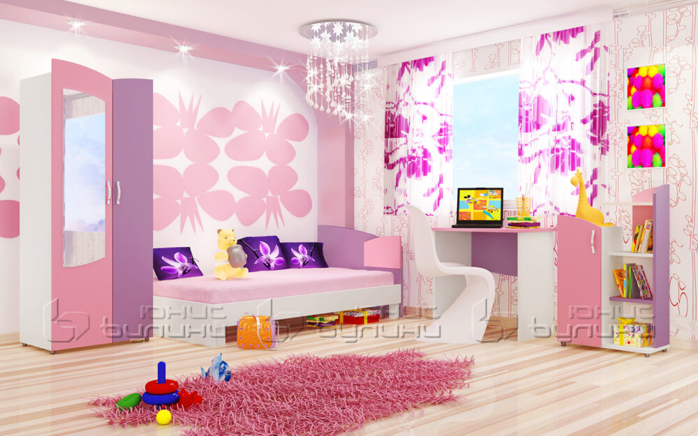 set-dormitor-copii-roz-alice