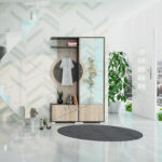 Cuier Fini, 115x30x187, stejar sonoma/ carbon