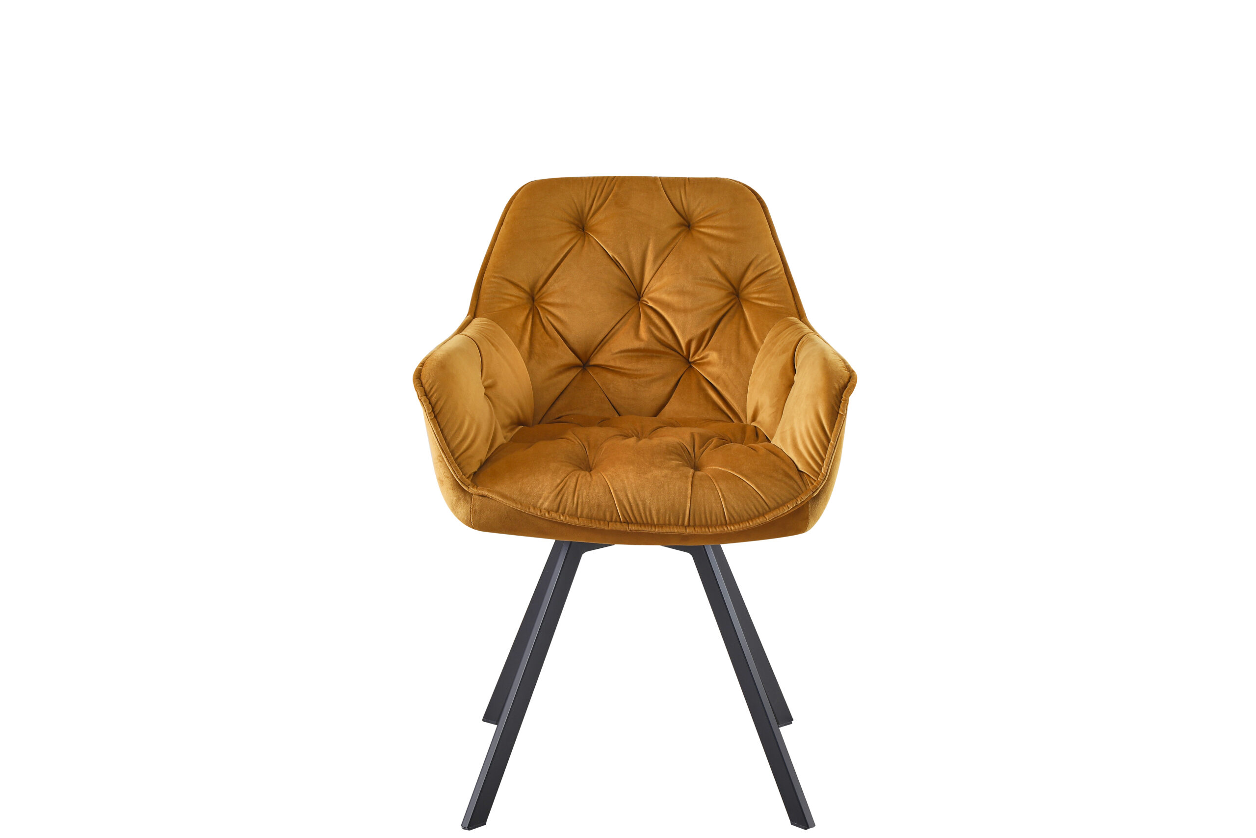 Scaun de sufragerie K-337, 62x58x86, mustar/negru - imagine 2