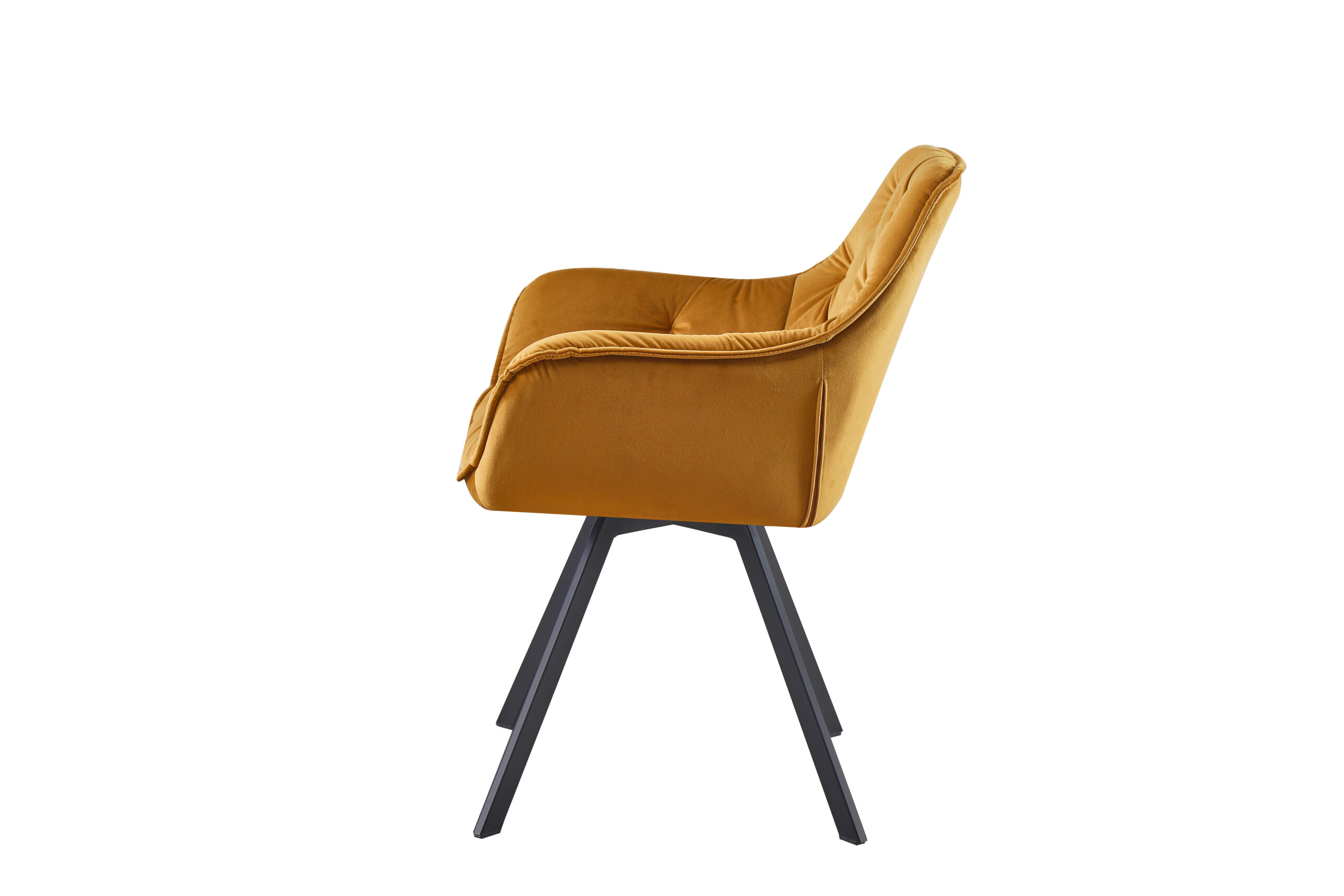 Scaun de sufragerie K-337, 62x58x86, mustar/negru - imagine 3