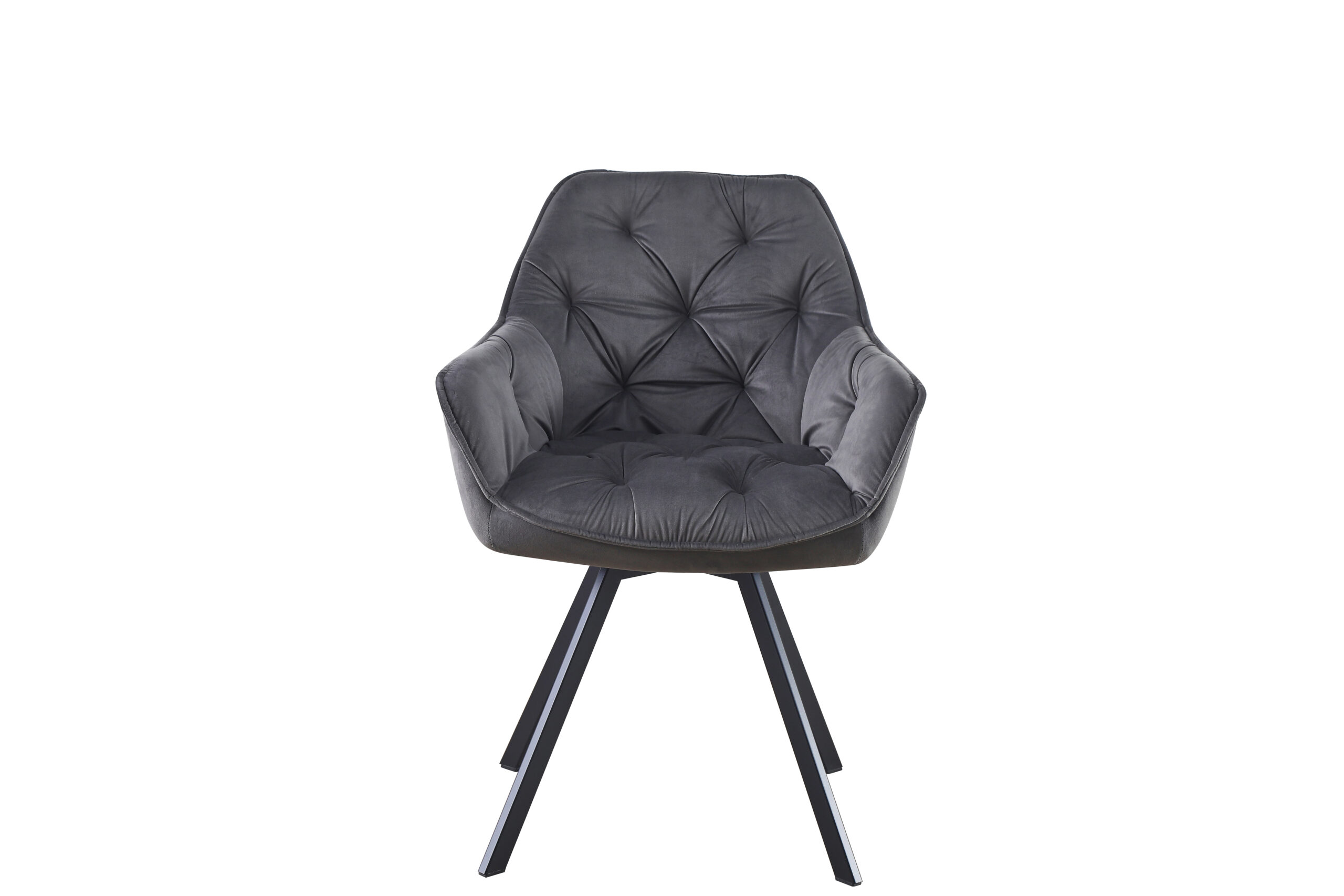 Scaun de sufragerie K-337, 62x58x86, gri/negru - imagine 2