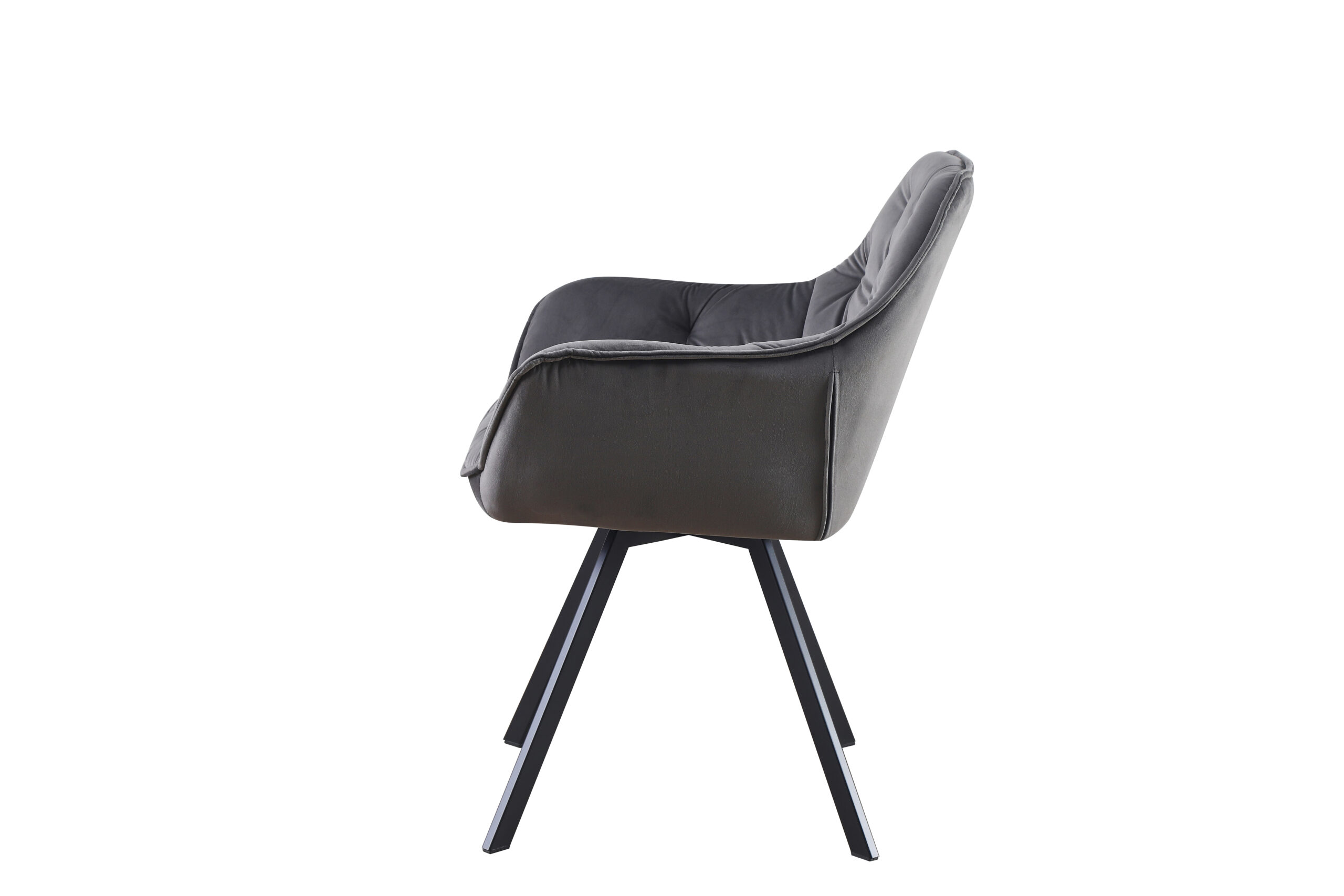 Scaun de sufragerie K-337, 62x58x86, gri/negru - imagine 3