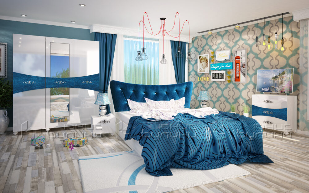 set-dormitor-majestic-bleumarin