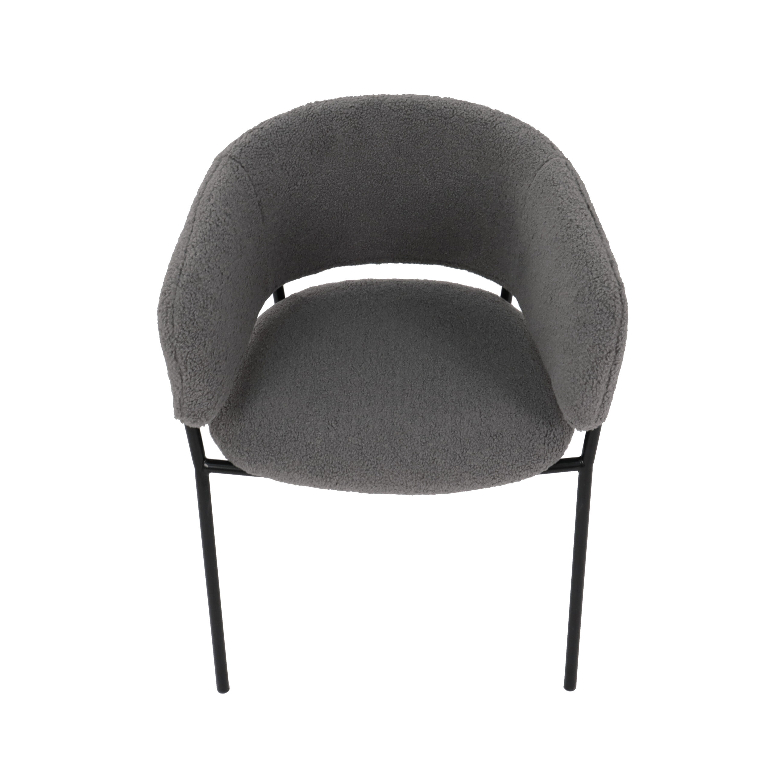 Scaun de sufragerie К-348, 54x52.5x72, gri/ negru - imagine 7