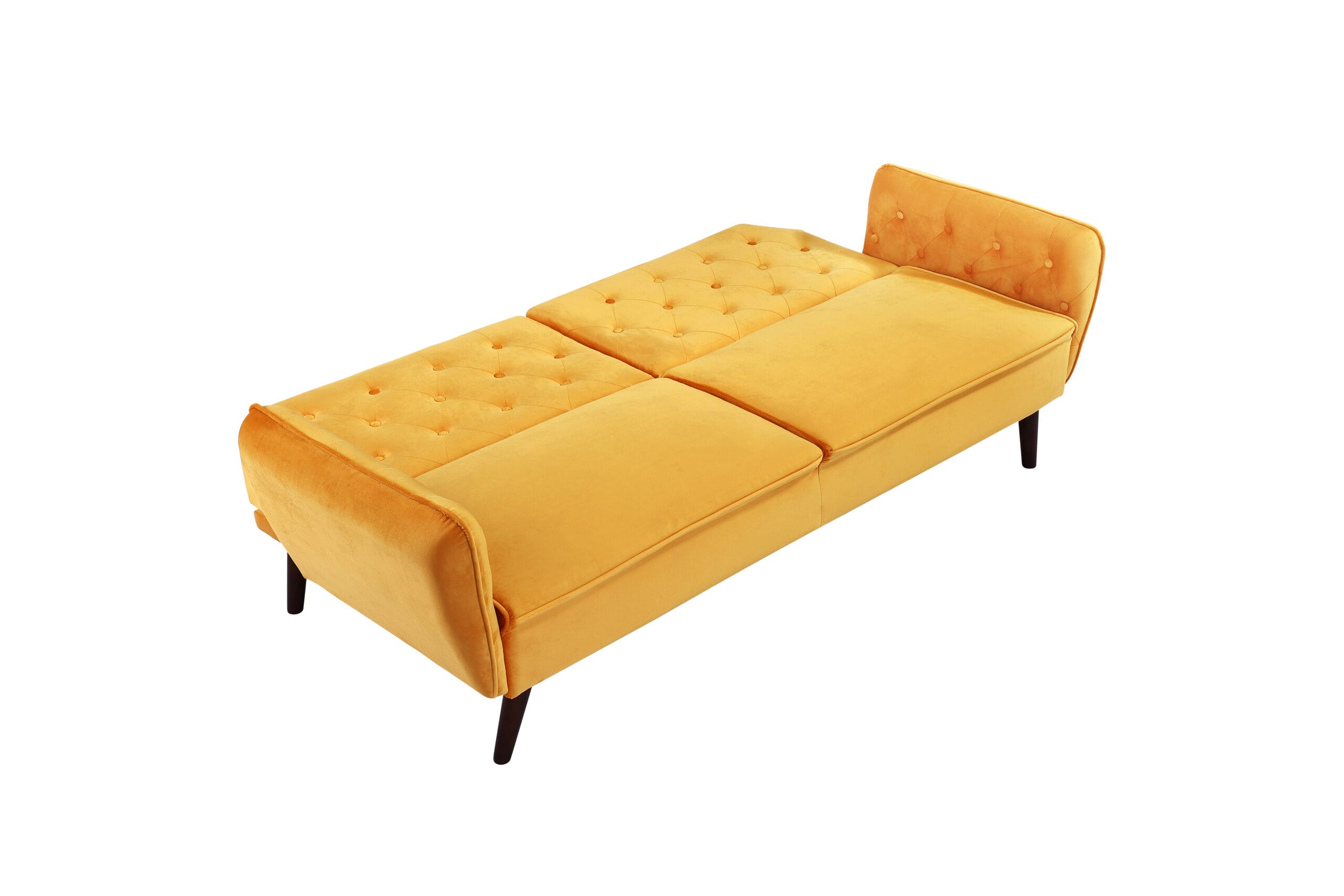 Canapea extensibila Klark cu 2 locuri, 211x85x82, mustar - imagine 3