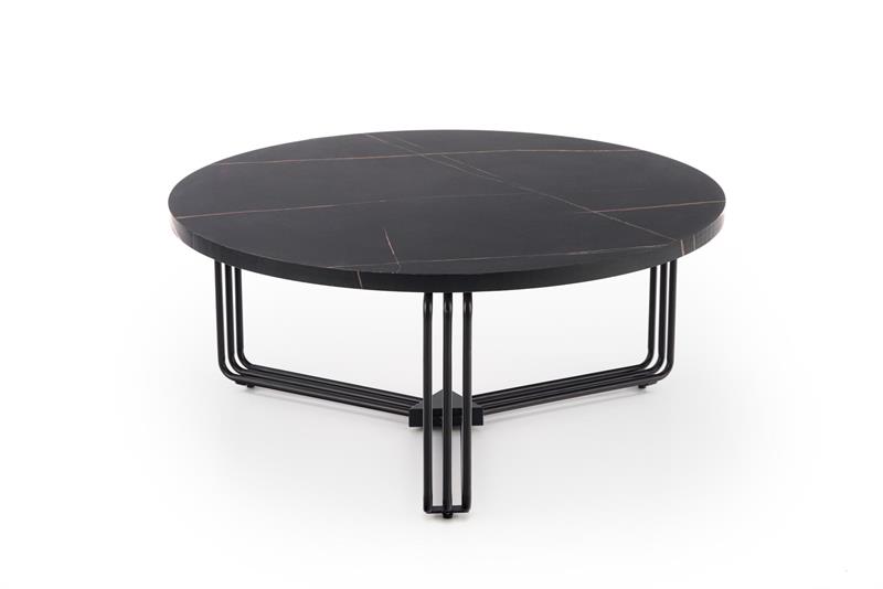 Masuta de cafea Antica, 80x36, marmura neagra/ negru - imagine 4