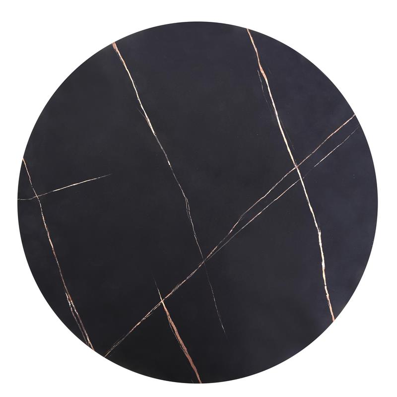 Masuta de cafea Antica, 80x36, marmura neagra/ negru - imagine 3
