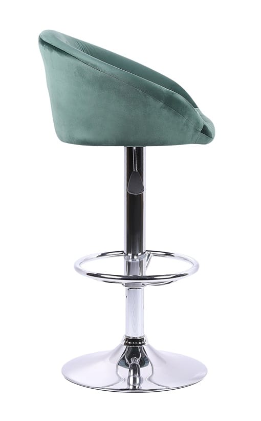 Bar scaun N 120, 52x45x82, verde inchis catifea - imagine 3