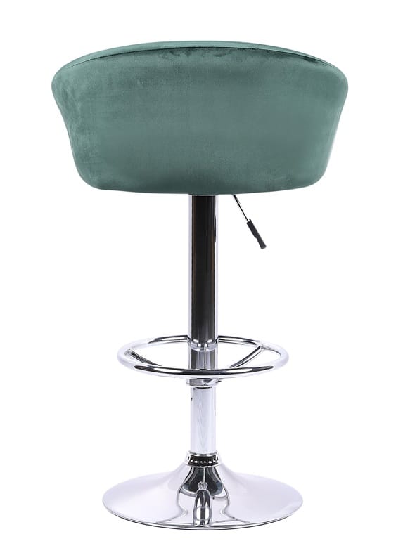 Bar scaun N 120, 52x45x82, verde inchis catifea - imagine 4
