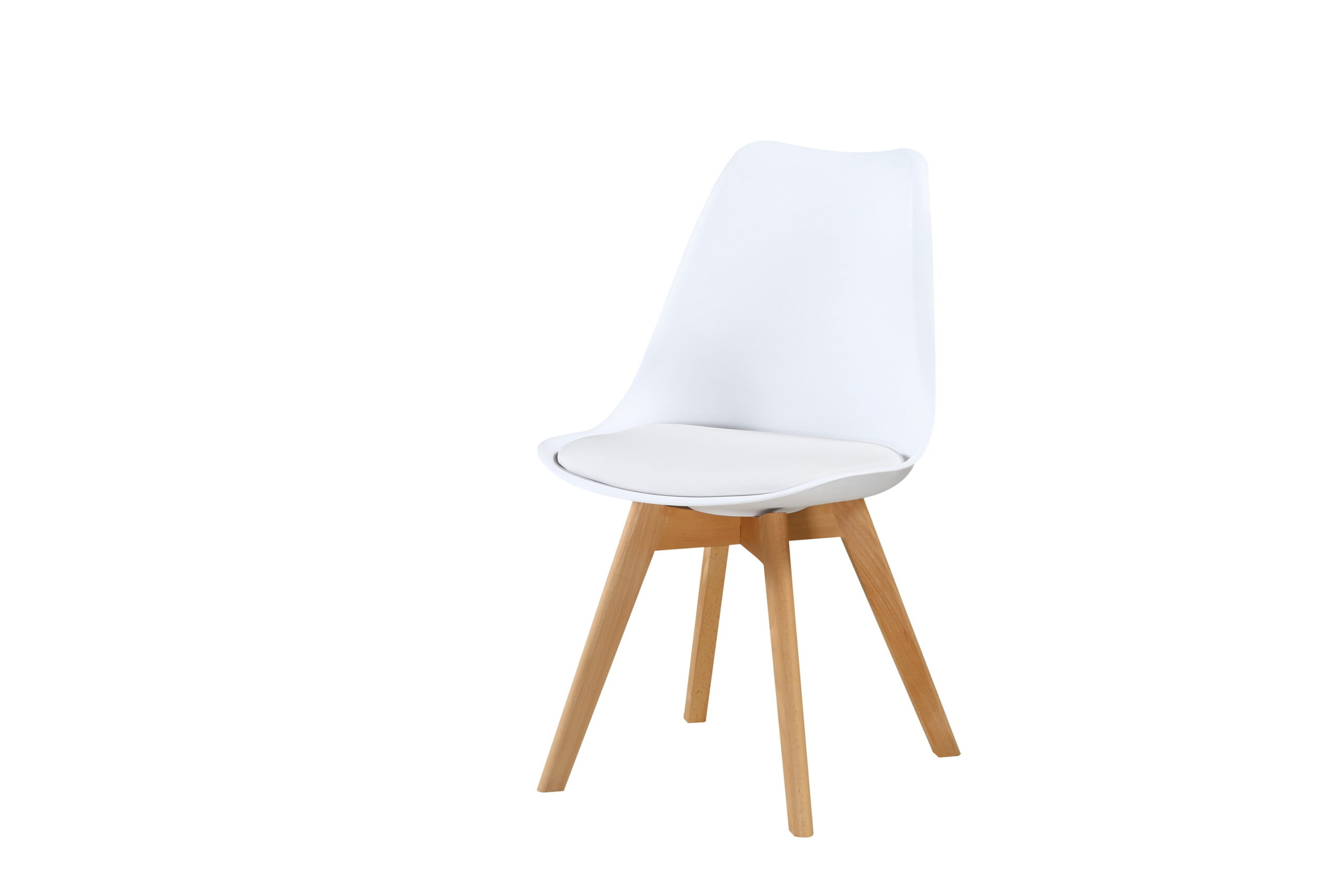 Scaun de sufragerie K-277, 48x43x87, alb/ nature
