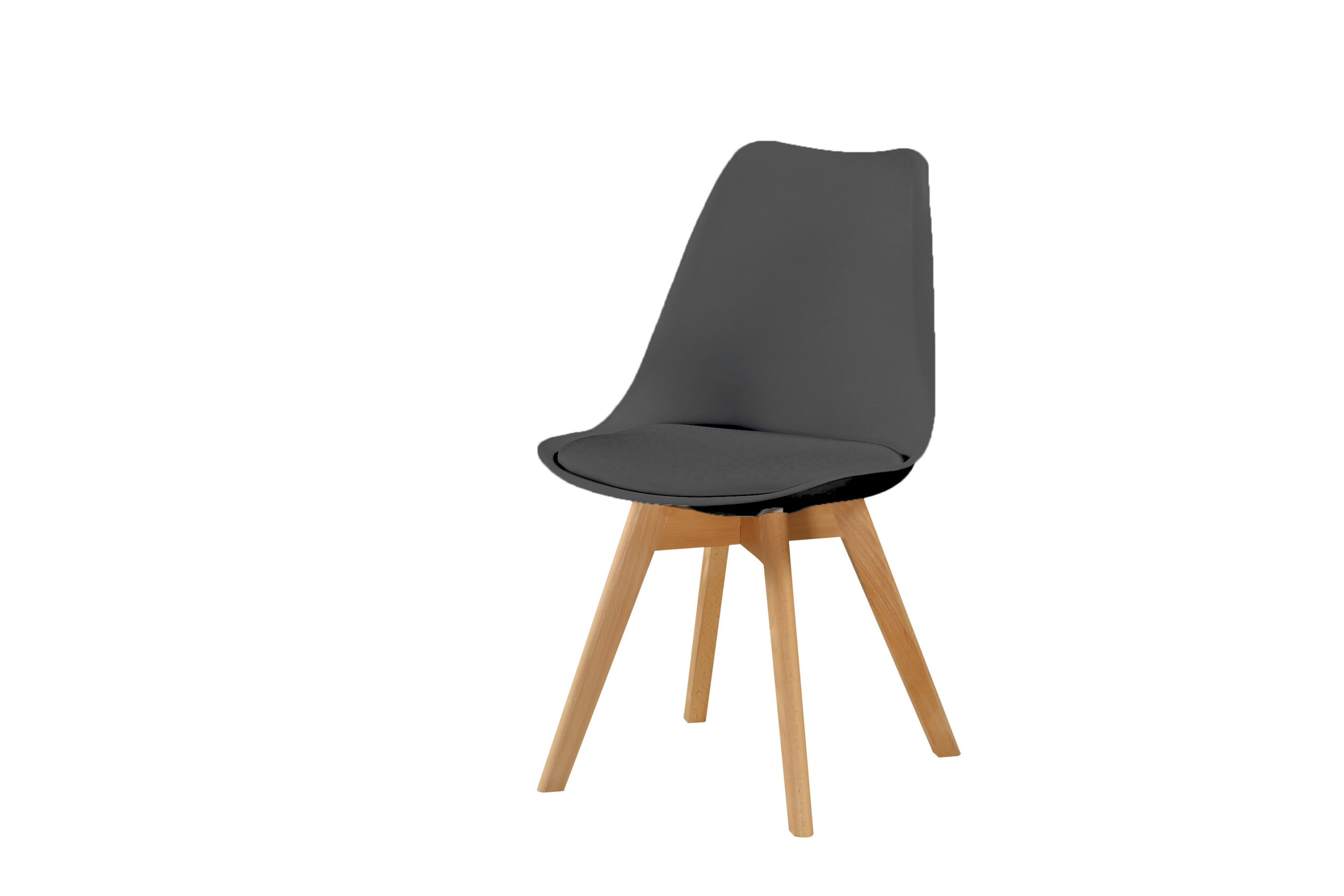 Scaun de sufragerie K-277, 48x43x87, negru/ nature