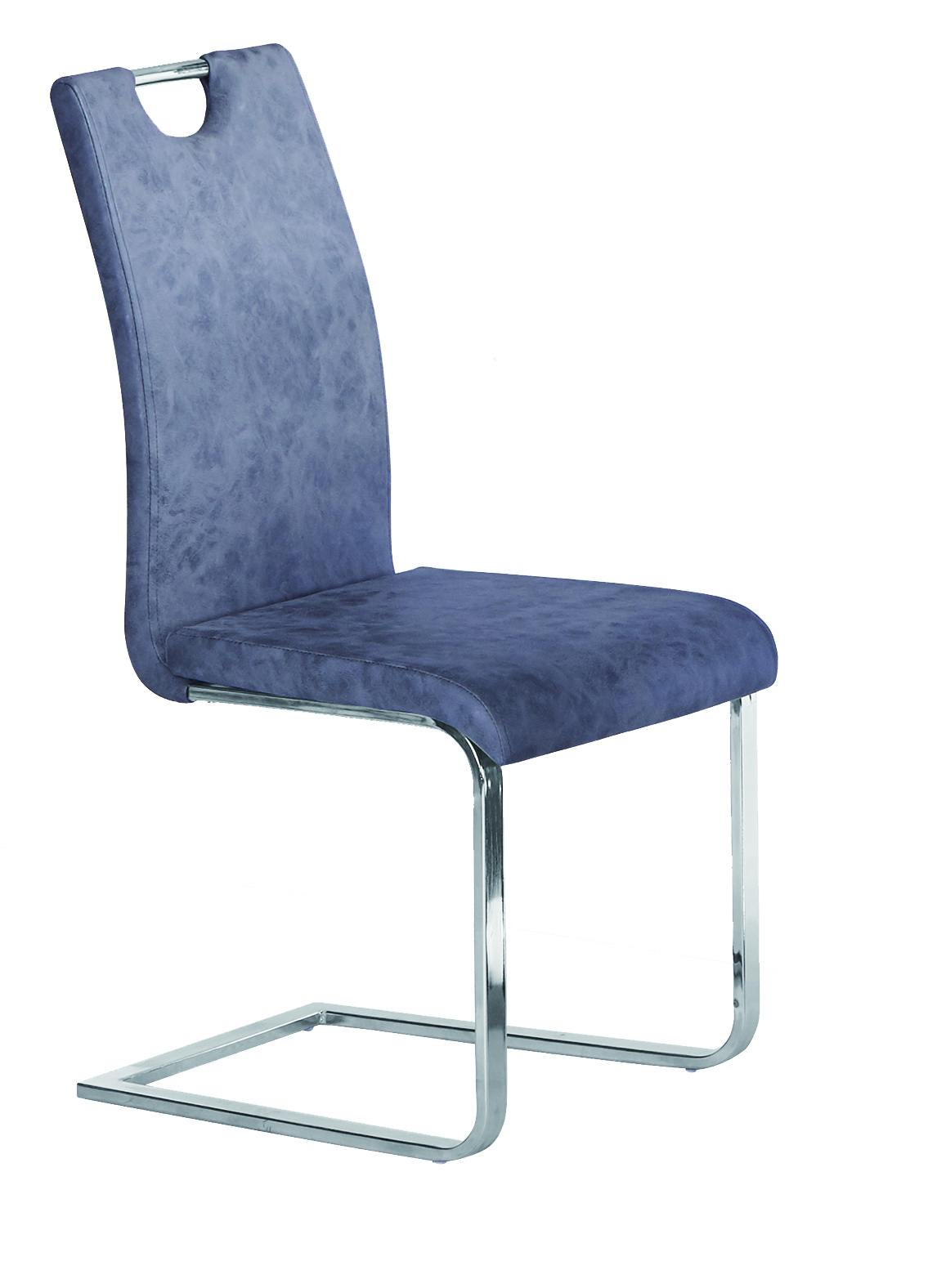 Scaun de sufragerie K-281, 44x56x98, gri/crom