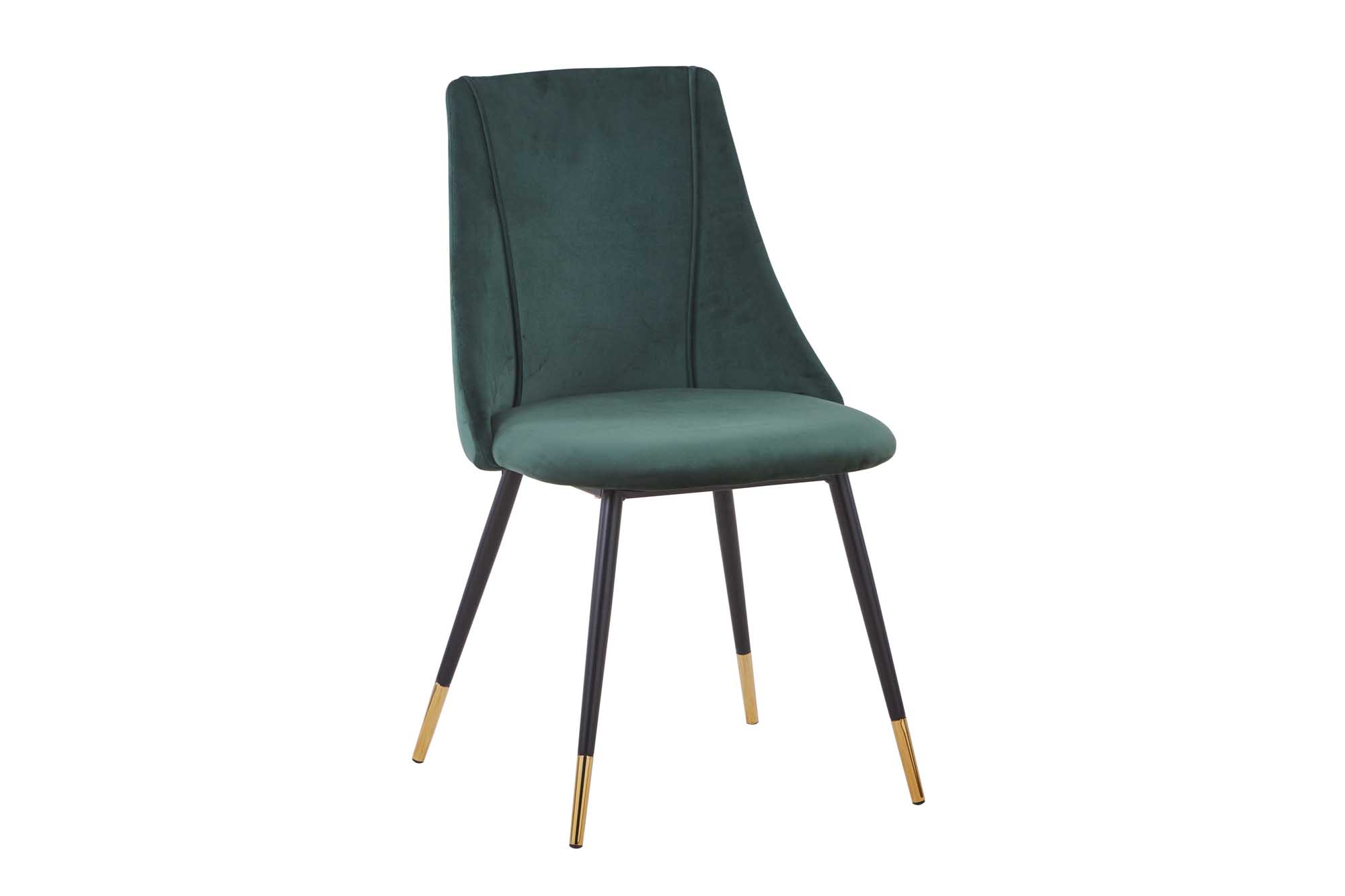 Scaun de sufragerie K-312, 52x51x82, verde/negru/auriu