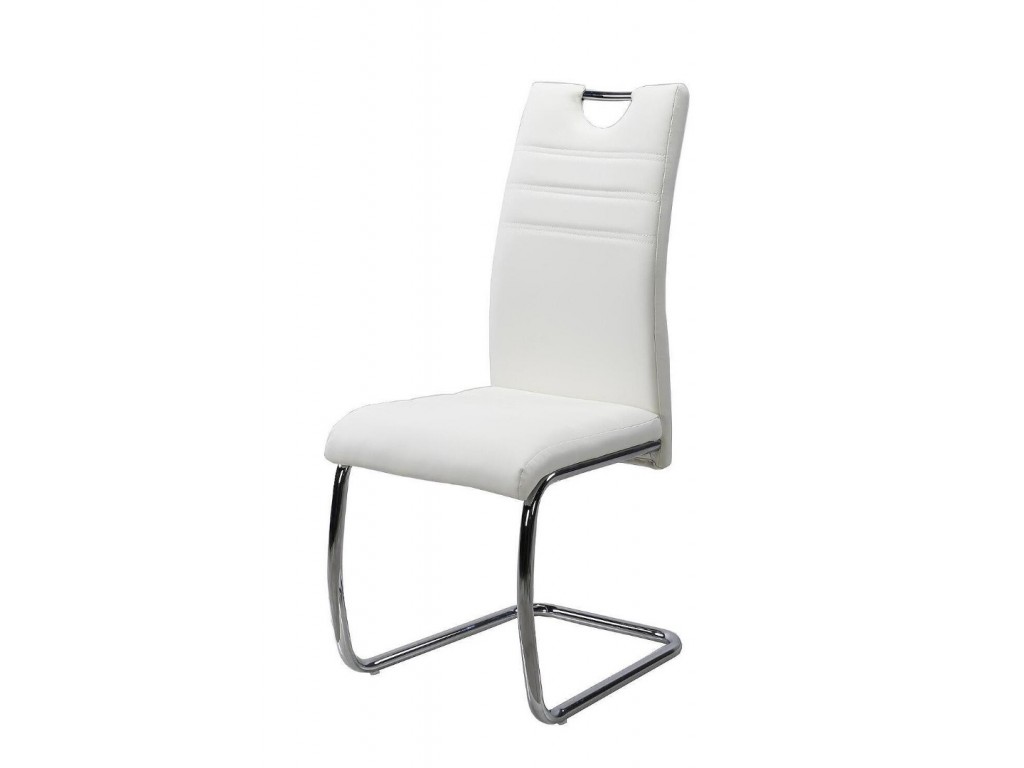 Scaun de sufragerie K-331, 43x53x100, alb/crom
