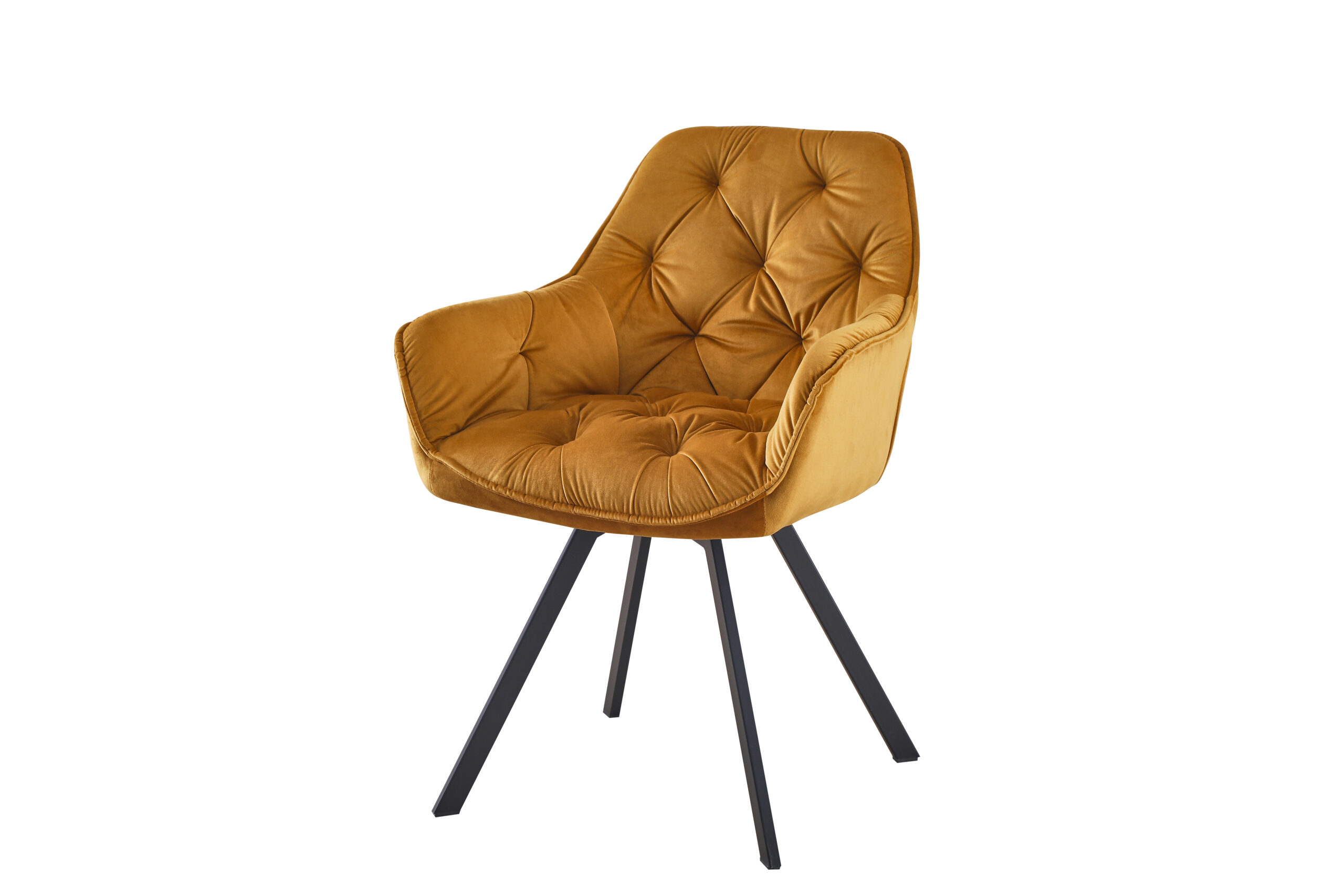 Scaun de sufragerie K-337, 62x58x86, mustar/negru