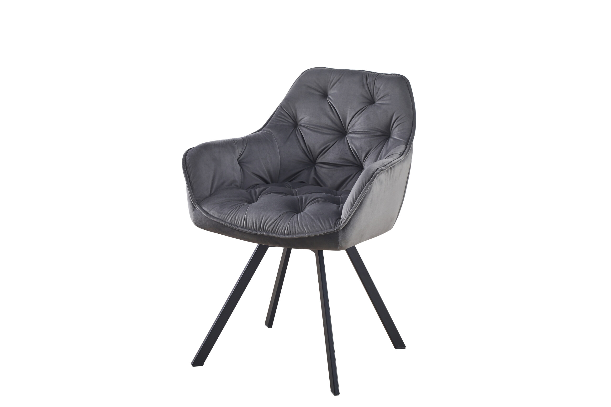 Scaun de sufragerie K-337, 62x58x86, gri/negru